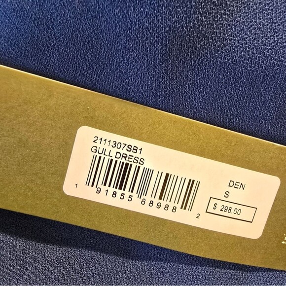 Trina Turk One Shoulder Fringe Dress, Turquoise Womens Gull Sz S NWT - Picture 4 of 6